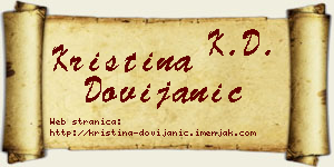 Kristina Dovijanić vizit kartica